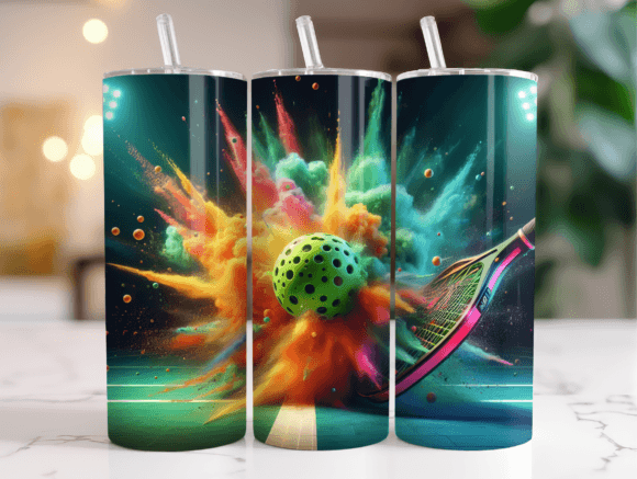 20oz Pickleball Tumbler Wrap PNG Review