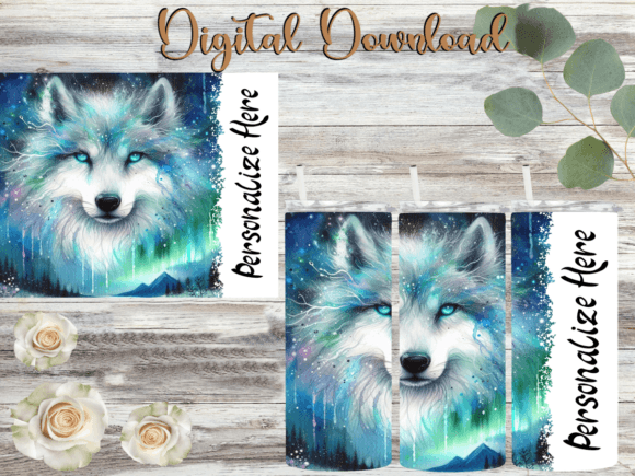 Aura Wolf Personalized Tumbler