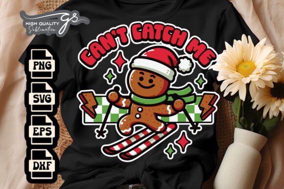 Can't Catch Gingerbread Skiing SVG Review