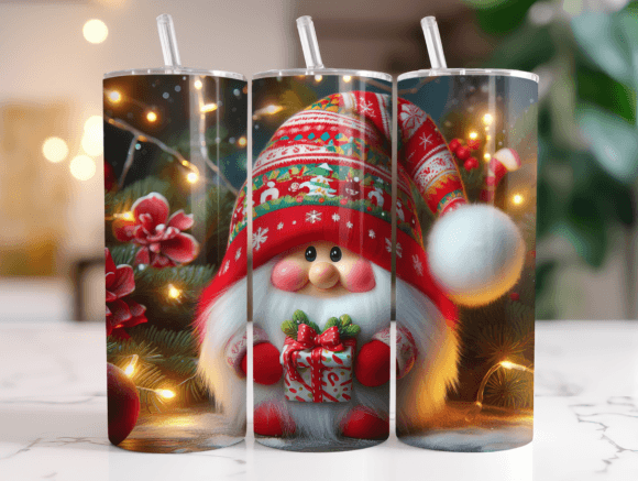 Christmas Gnome Tumbler Wrap Design Review