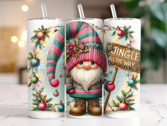 Christmas Gnome Tumbler Wrap Design Review