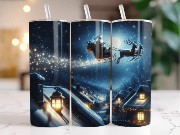 Christmas Night Santa Claus Tumbler Wrap Review