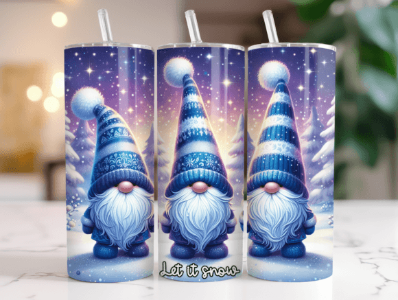 Let It Snow Tumbler Wrap Christmas Gnome