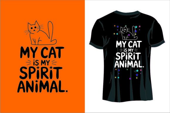 My Cat is My Spirit Animal Typography Review