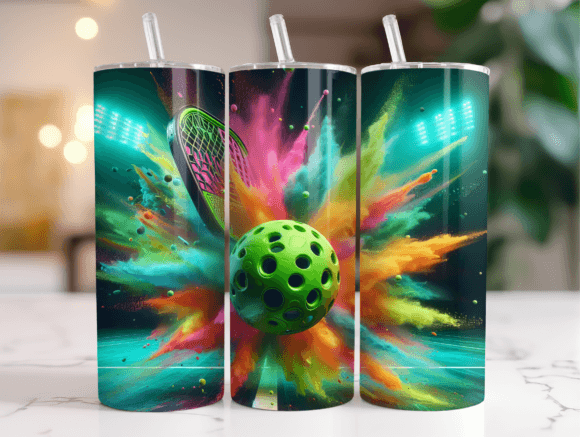 Pickleball Tumbler Wrap PNG Review