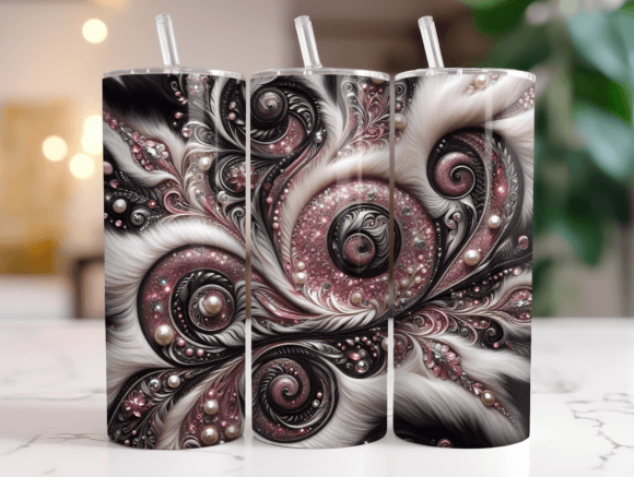 Pink Glitter Cow Tumbler Wrap Design Review