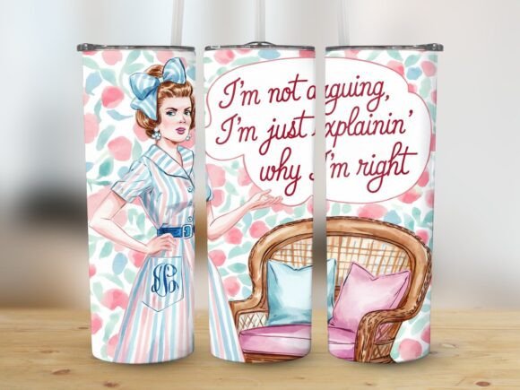 Preppy Sarcastic Funny Tumbler Wrap PNG Review